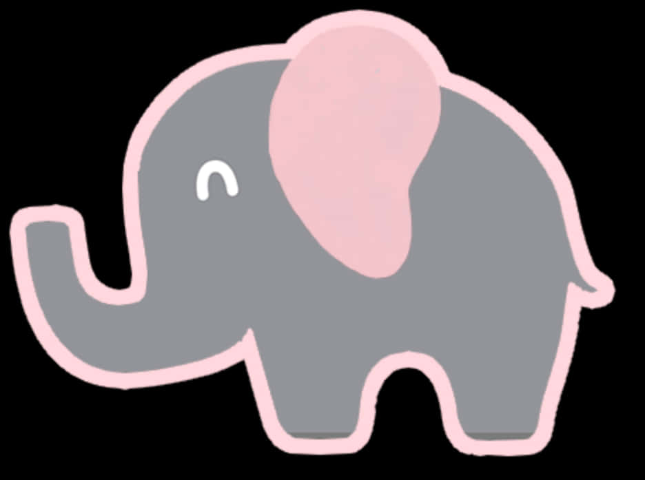 Cute Cartoon Elephant PNG Image