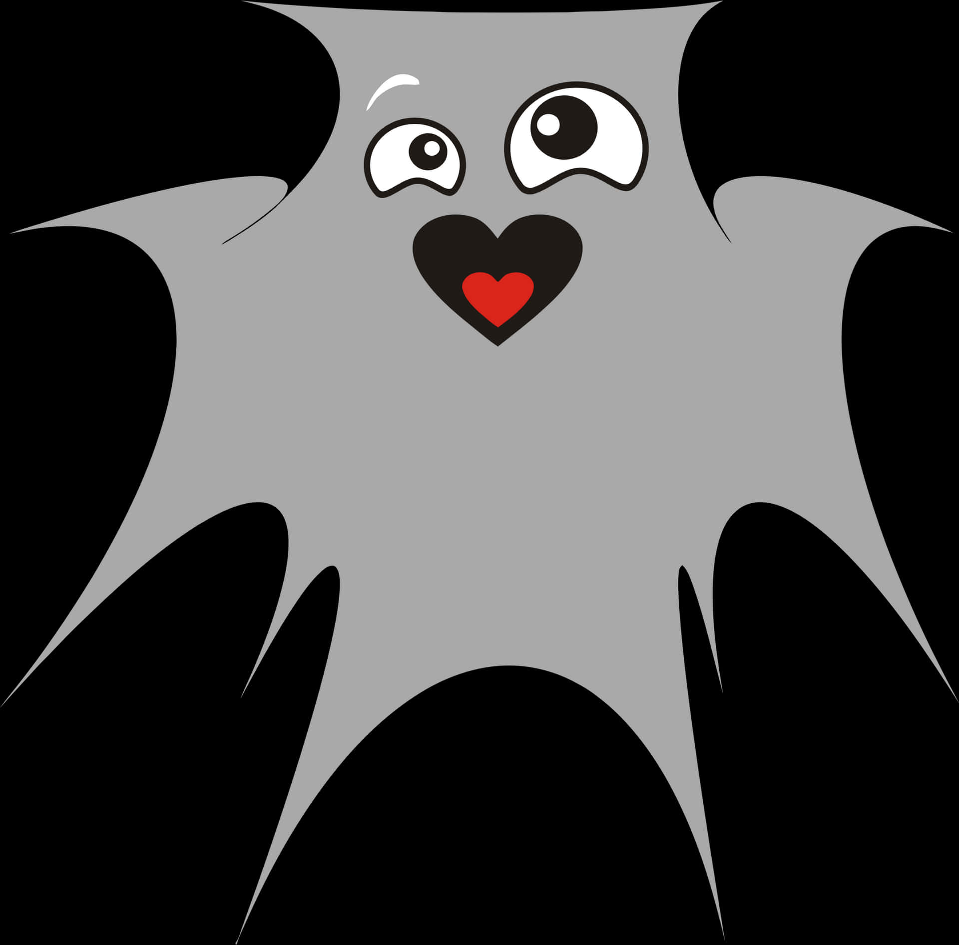 Cute Cartoon Ghost Love PNG Image