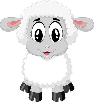 Cute Cartoon Lamb PNG Image