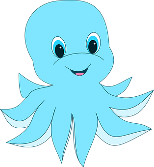 Cute Cartoon Octopus PNG Image