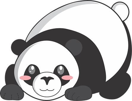 Cute Cartoon Panda PNG Image