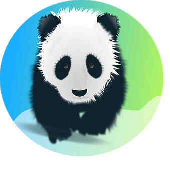 Cute Cartoon Panda Icon PNG Image