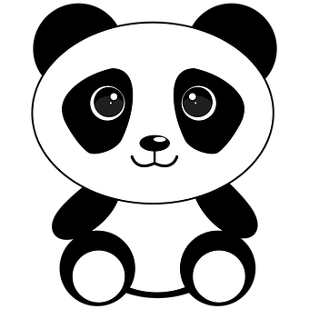 Cute Cartoon Panda PNG Image