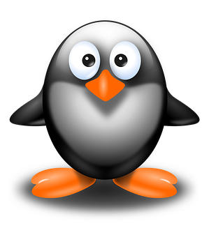 Cute Cartoon Penguin PNG Image