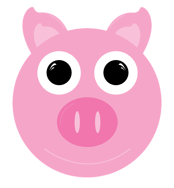 Cute Cartoon Pig Face PNG Image