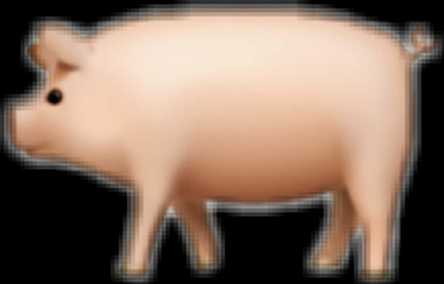 Cute Cartoon Pig Illustration PNG Image