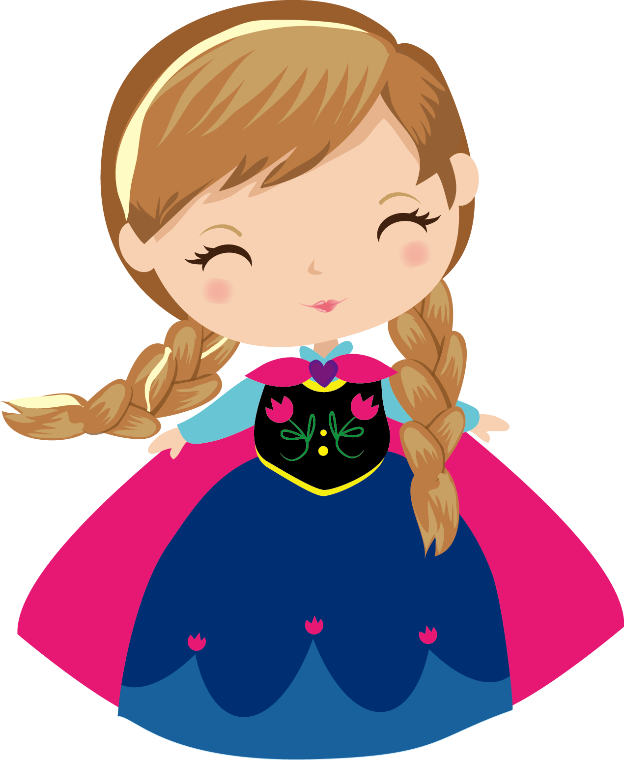 Cute Cartoon Princess Frozen Elsa PNG Image