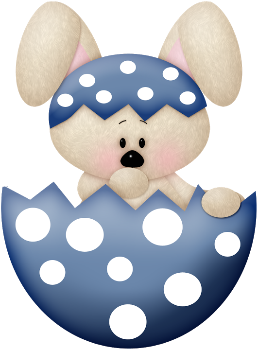 Cute Cartoon Rabbitin Eggshell PNG Image