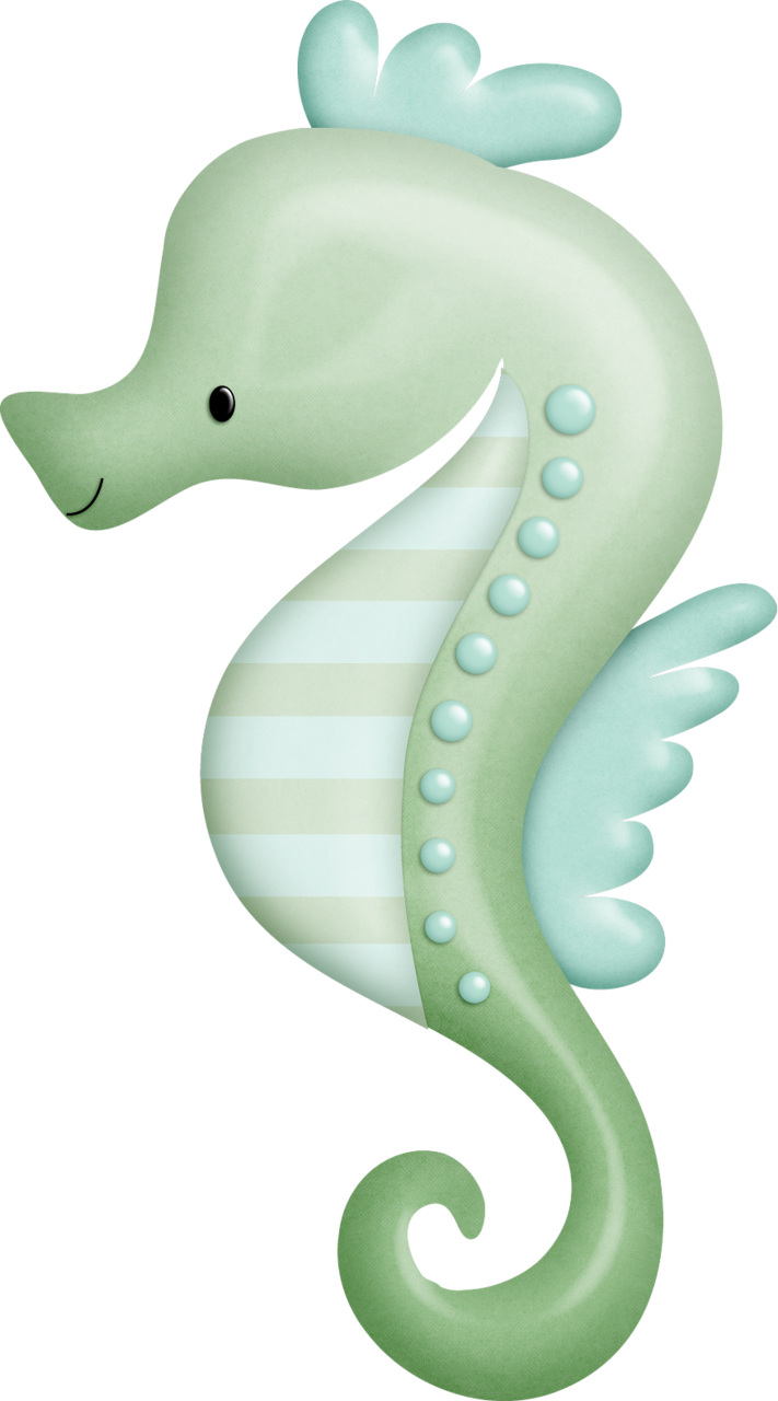 Cute Cartoon Seahorse PNG Image