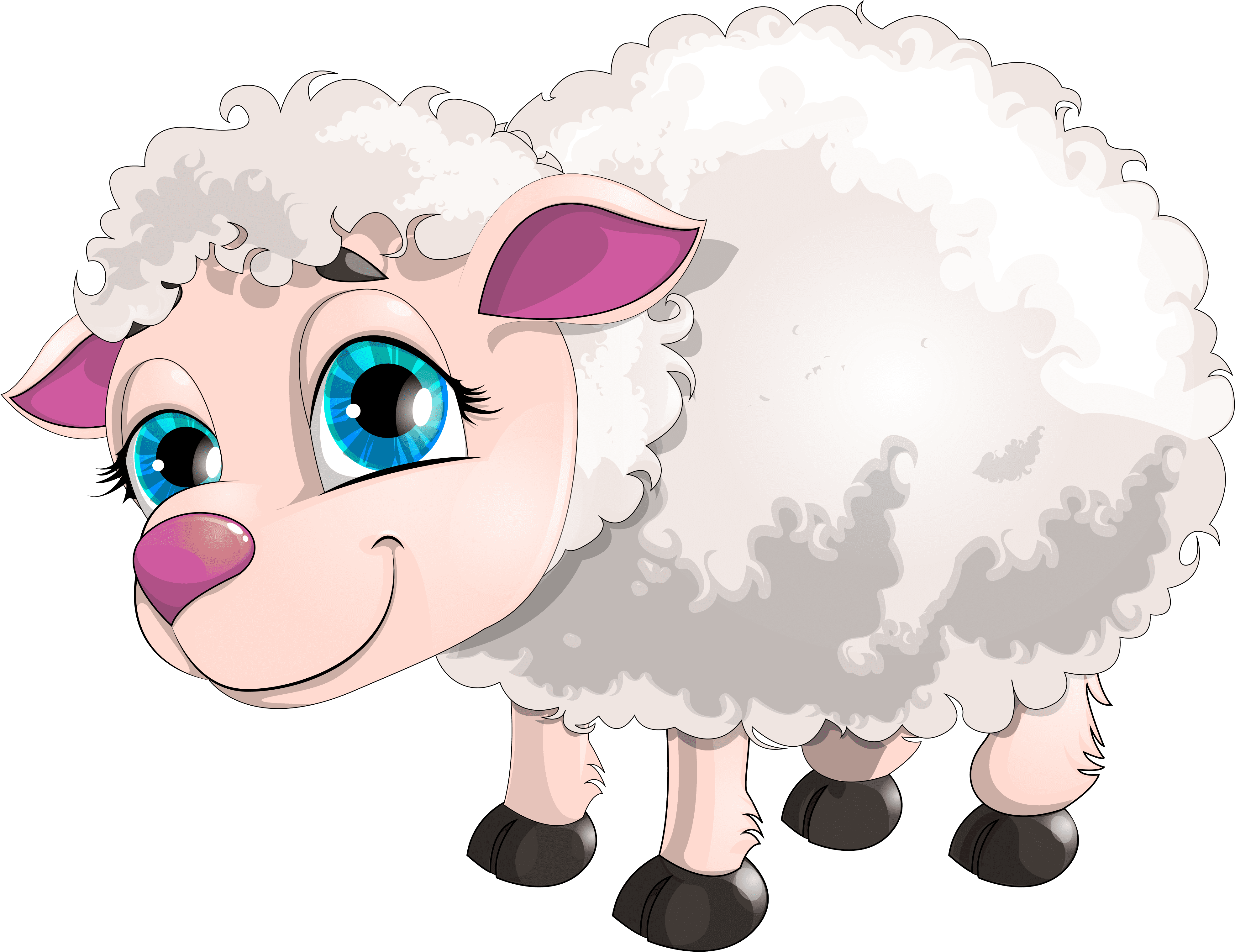 Cute Cartoon Sheep PNG Image