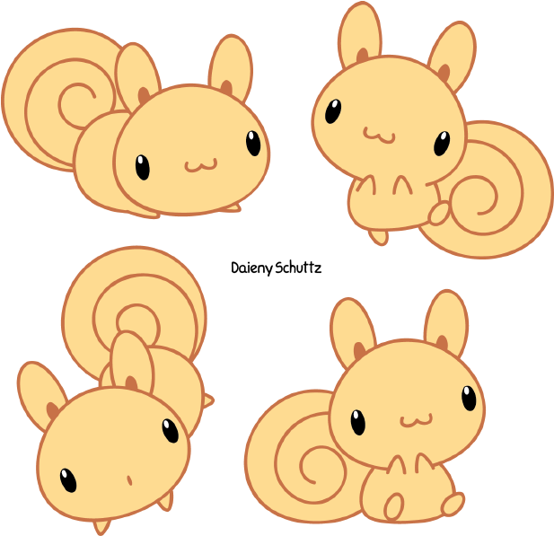 Cute_ Cartoon_ Squirrels_ Vector PNG Image