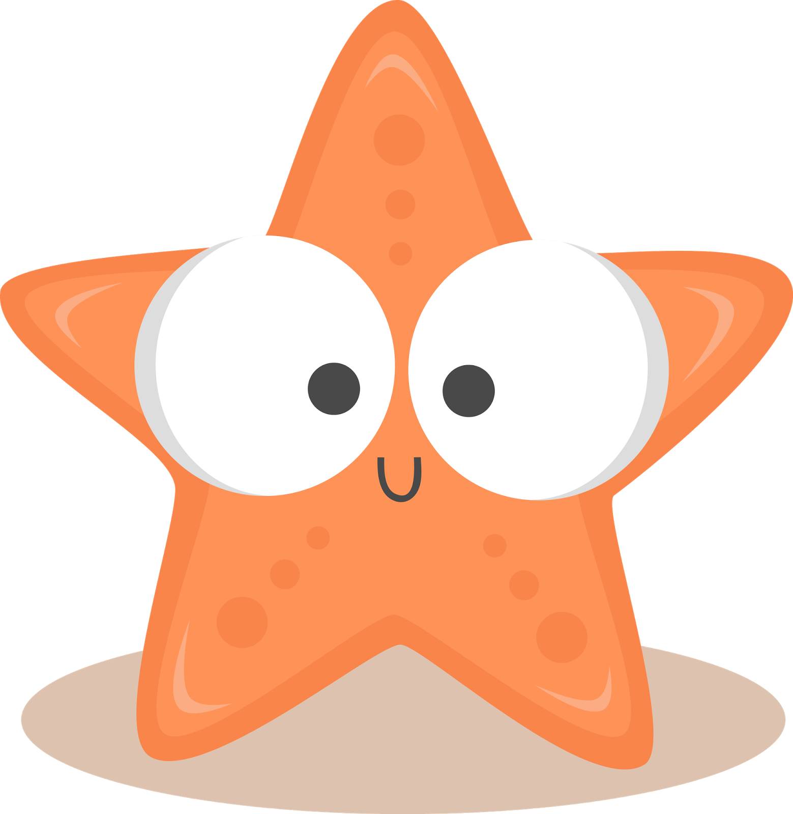 Cute Cartoon Starfish PNG Image