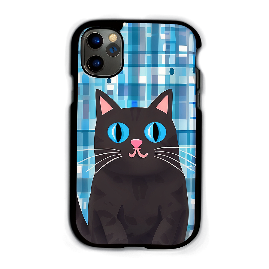 Cute Cat Illustration Phone Case Png 80 PNG Image