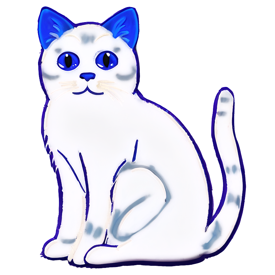 Cute Cat Outline Png Oyn PNG Image