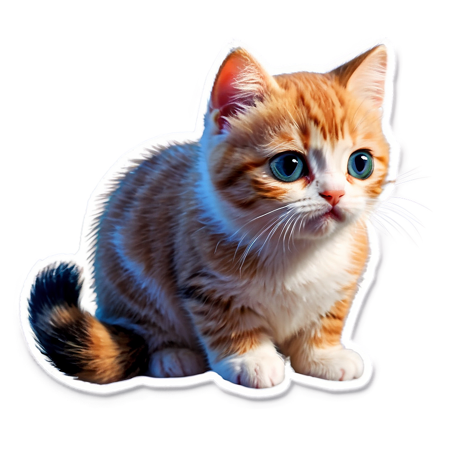 Cute Cat Sticker Png Xtn PNG Image