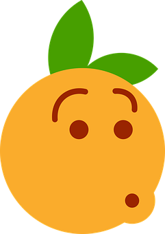 Cute Clementine Cartoon Character PNG Image