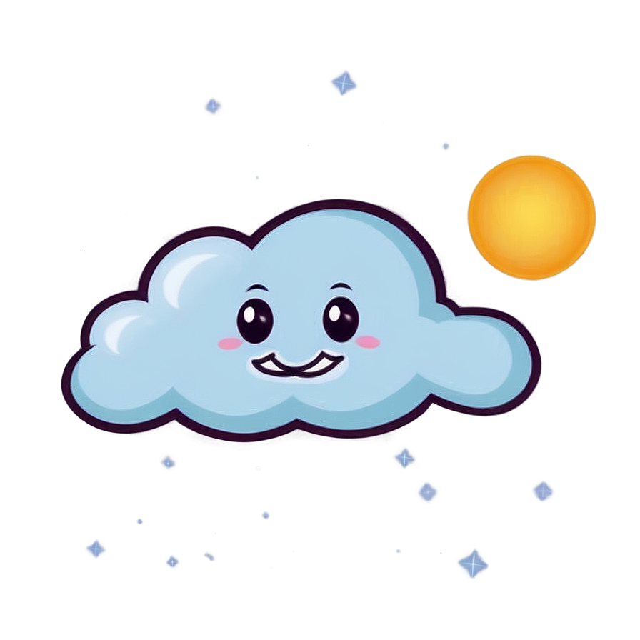 Cute Cloud Clipart Png Iir57 PNG Image