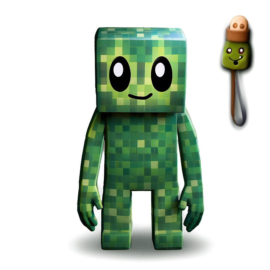 Cute Creeper Character Png Skr PNG Image