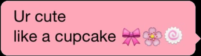 Cute Cupcake Compliment Banner PNG Image