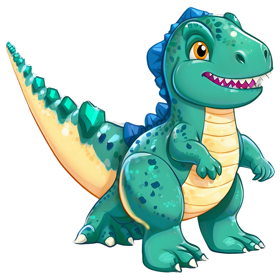 Cute Dino Character Png Fqk PNG Image