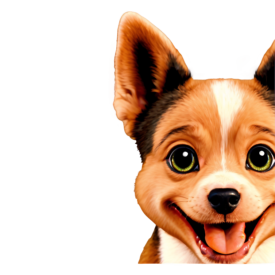 Cute Dog Face Cartoon Png Aun PNG Image