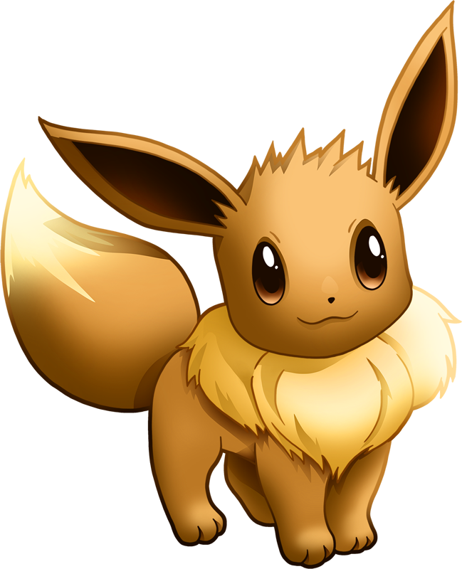 Cute Eevee Pokemon Illustration PNG Image