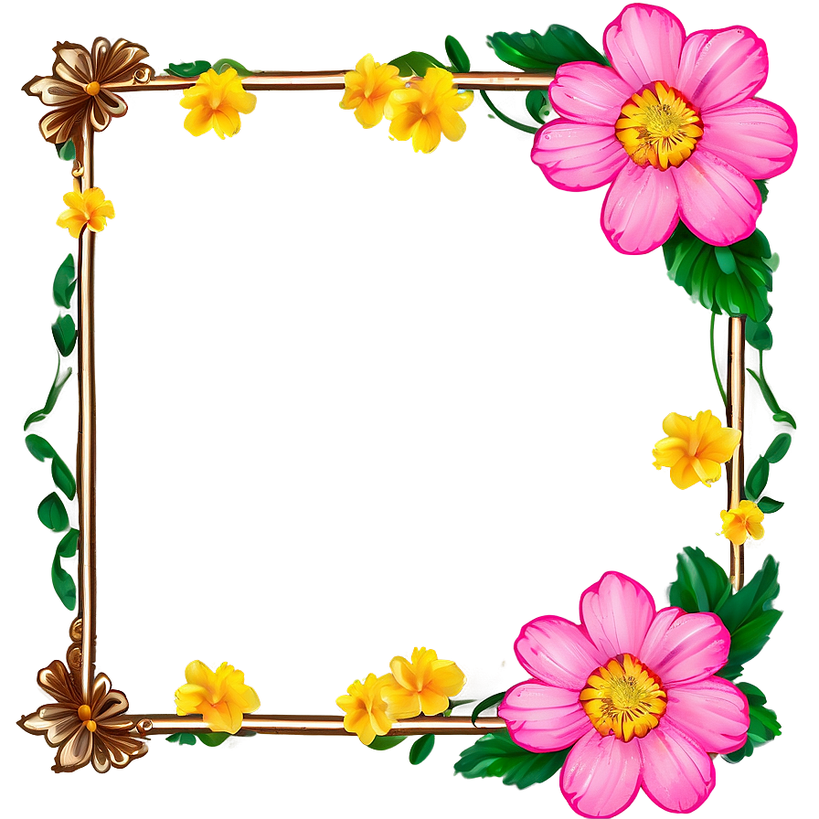 Cute Flower Frame Png Xsp85 PNG Image