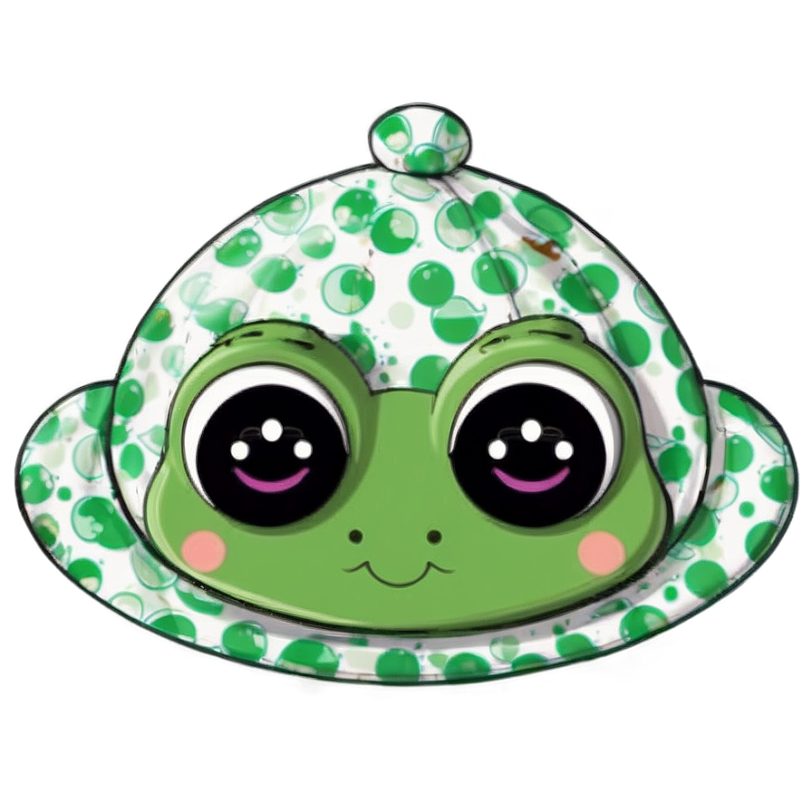 Cute Frog Hat Illustration Png 64 PNG Image