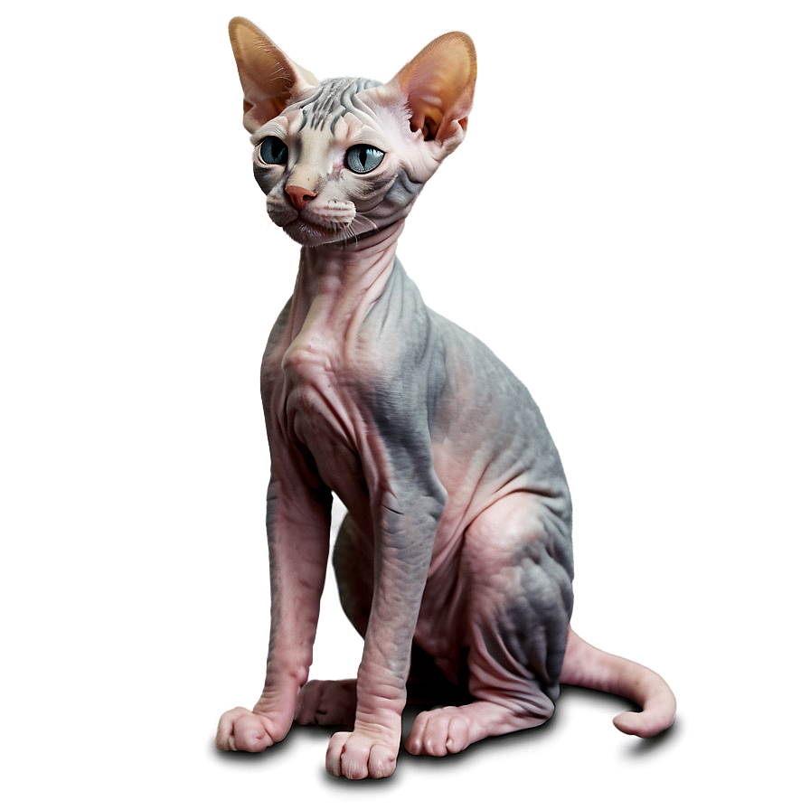 Cute Hairless Cat Png 06252024 PNG Image