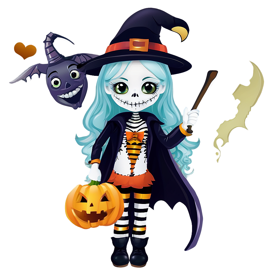 Cute Halloween Characters Cartoon Png 06252024 PNG Image