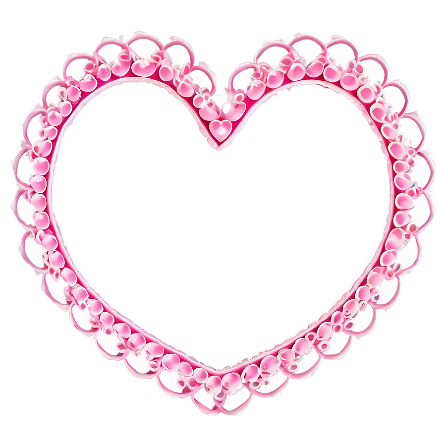 Cute Heart Edging Png Axg44 PNG Image