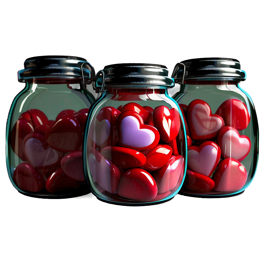 Cute Heart In A Jar Png Pqv PNG Image