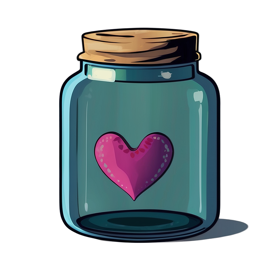 Cute Heart In A Jar Png Wib PNG Image