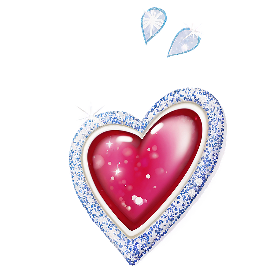 Cute Heart With Glitter Png 05232024 PNG Image