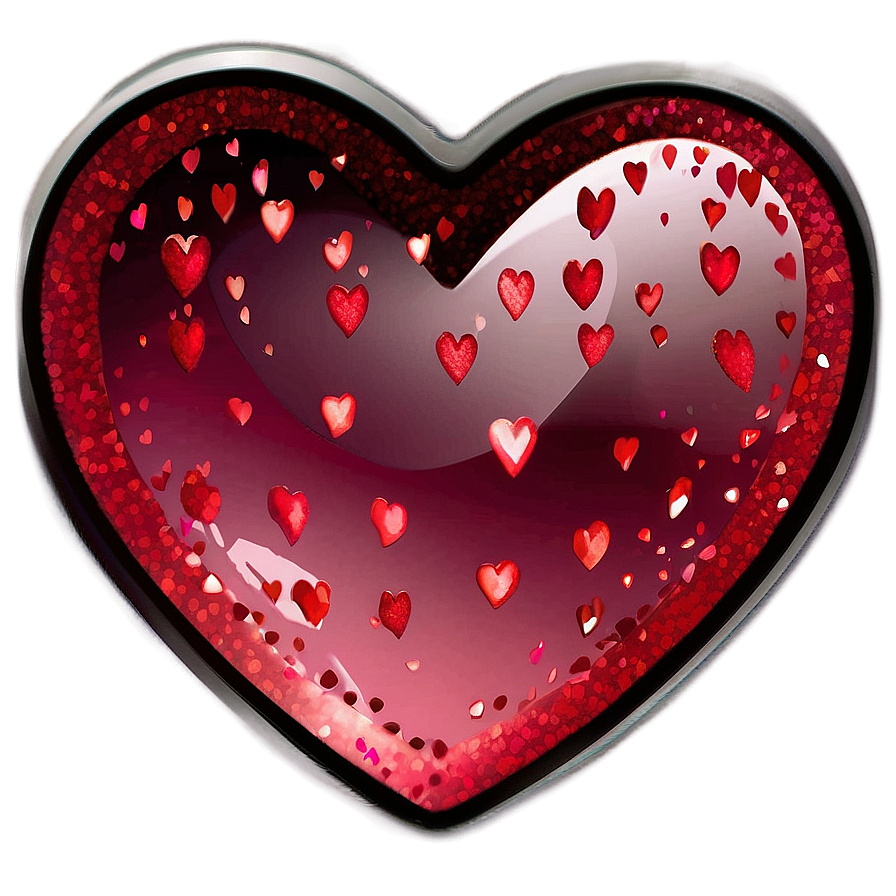 Cute Heart With Glitter Png Mqy PNG Image