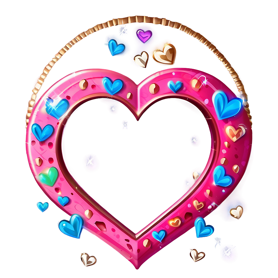 Cute Heart With Glitter Png Vyi PNG Image