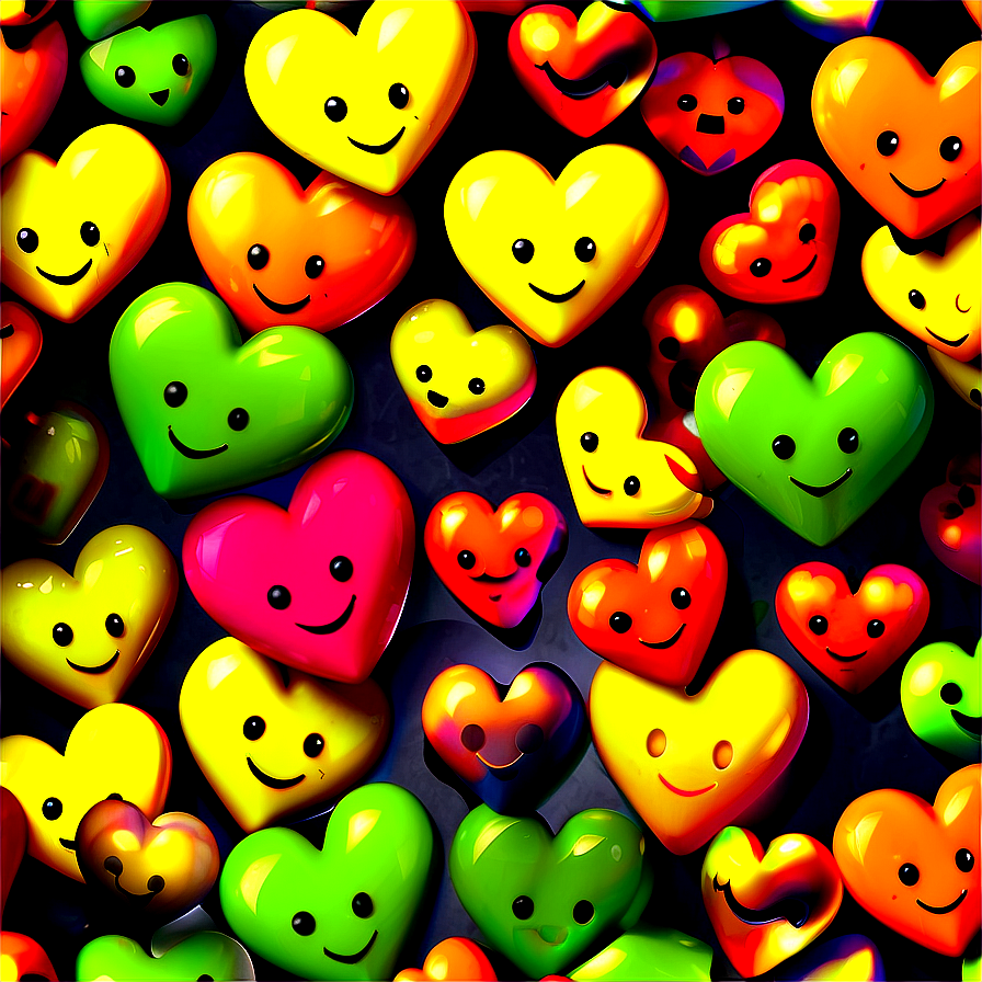 Cute Heart With Smiley Png 05232024 PNG Image