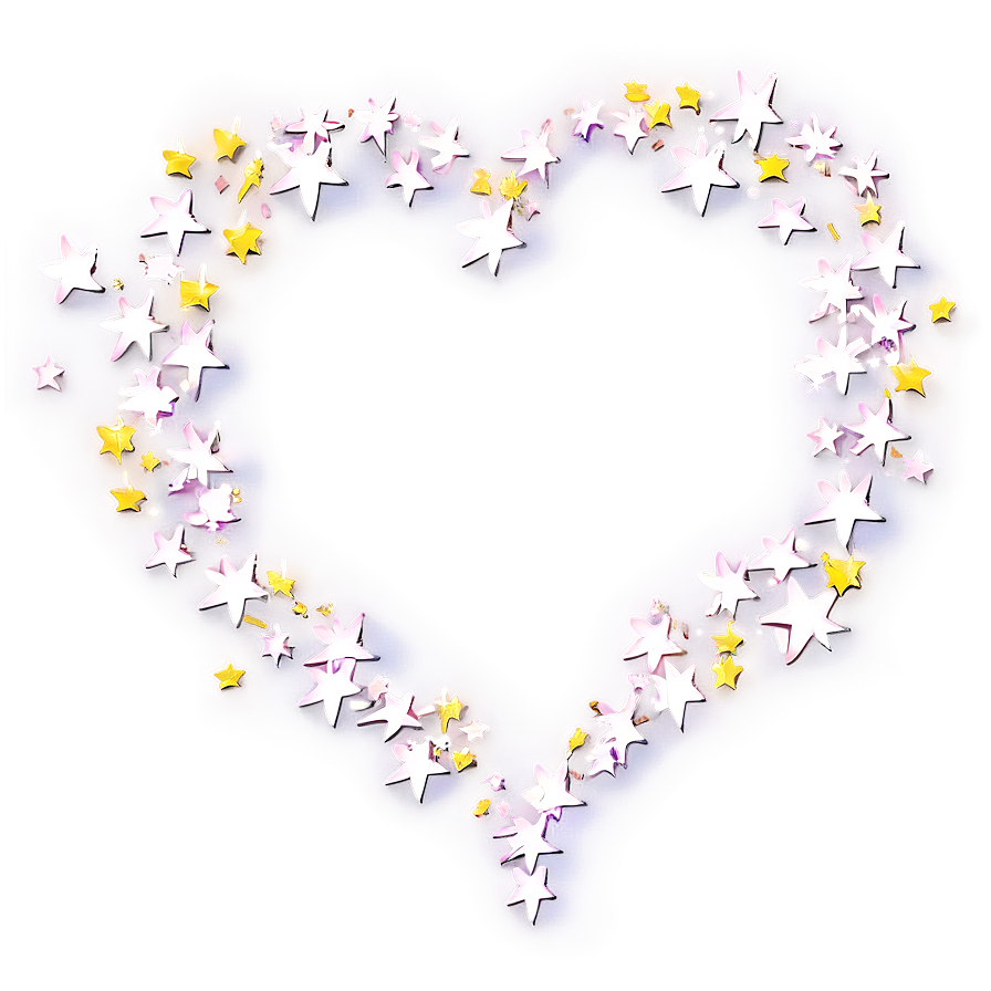 Cute Heart With Stars Png 05232024 PNG Image