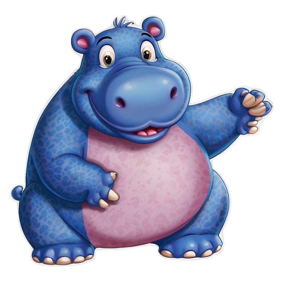 Cute Hippo Character Png 8 PNG Image