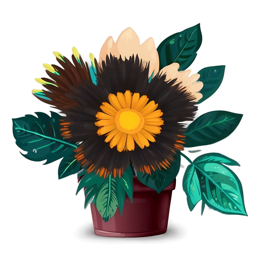 Cute Indie Flower Character Png Plk24 PNG Image