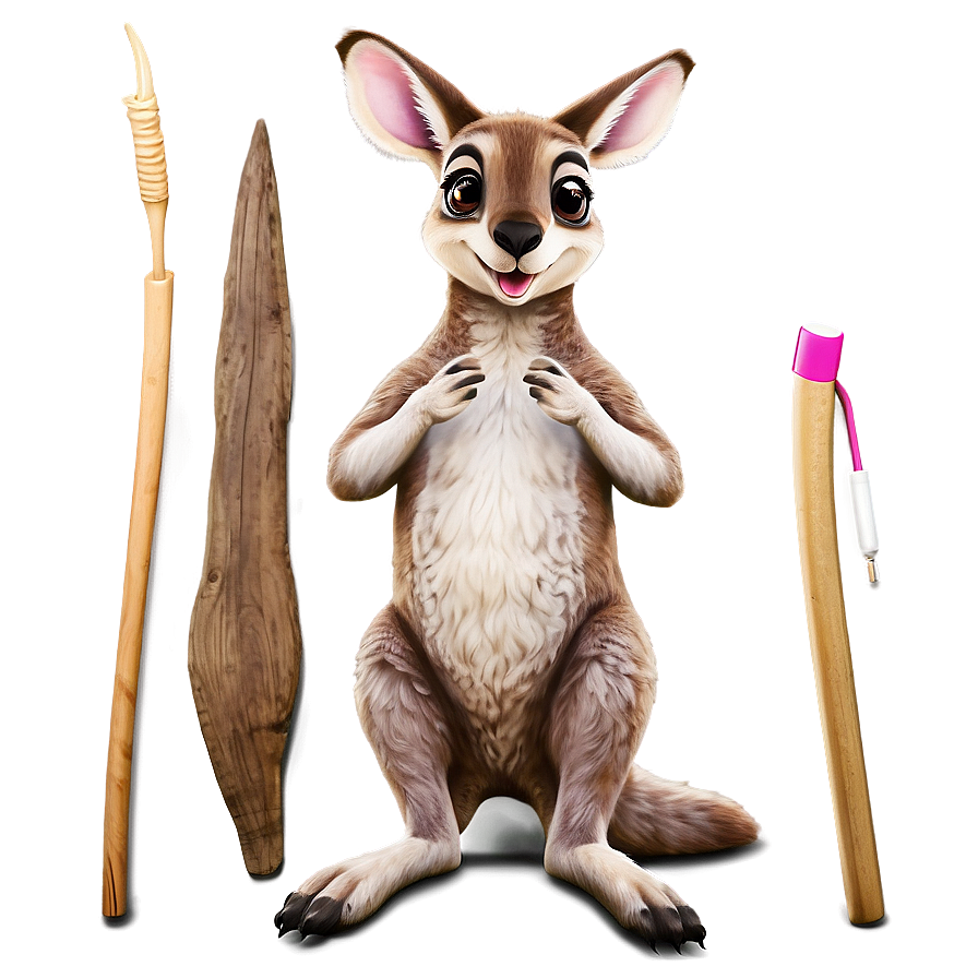 Cute Kangaroo Cartoon Png Bpm90 PNG Image