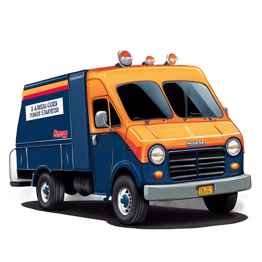 Cute Mail Truck Drawing Png 90 PNG Image