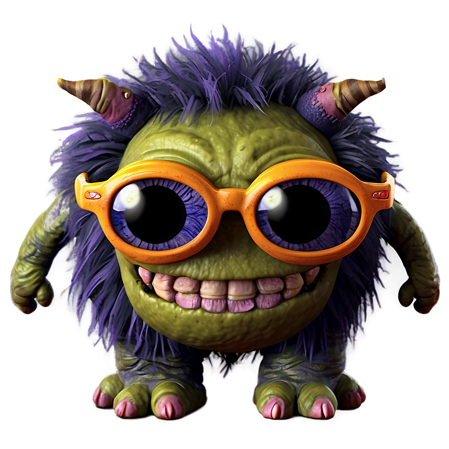 Cute Monster With Glasses Png 06272024 PNG Image