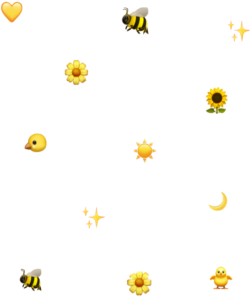 Cute Nature Emoji Pattern PNG Image