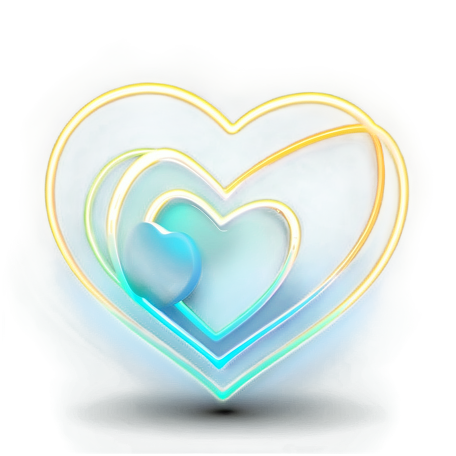 Cute Neon Heart Png Hgd21 PNG Image