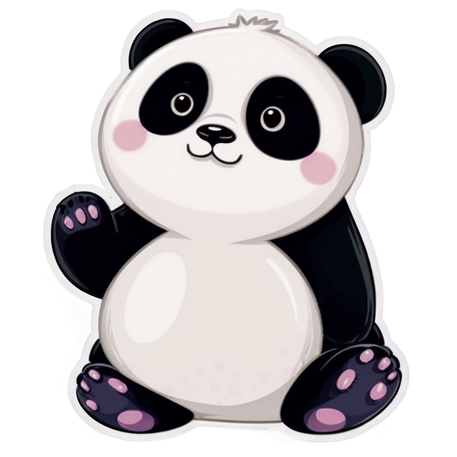 Cute Panda Sticker Png Xcv PNG Image