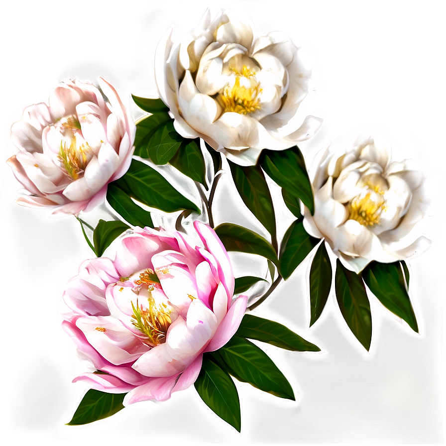 Cute Peony Flowers Png 69 PNG Image