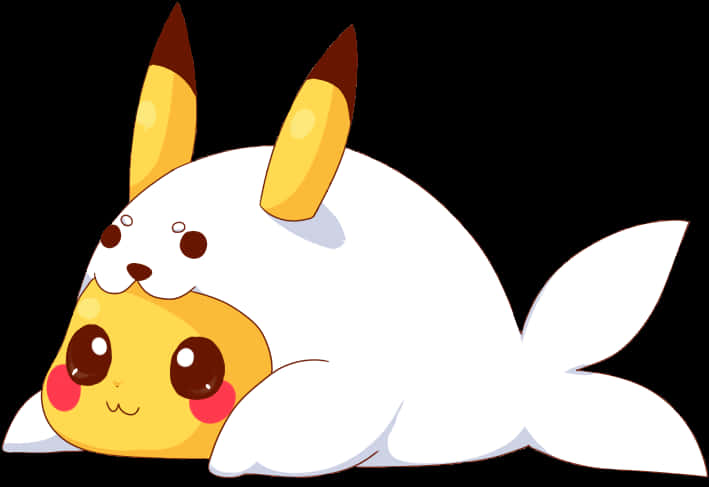 Cute Pikachu Cosplaying Seal PNG Image