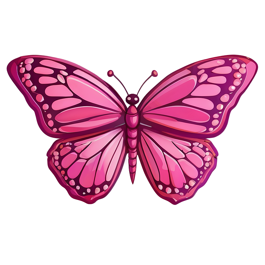 Cute Pink Butterfly Cartoon Png Jgk72 PNG Image