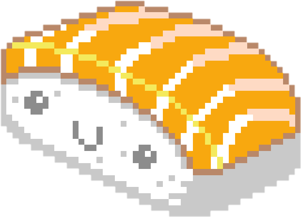 Cute Pixel Sushi PNG Image